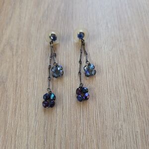 Elegant Blue Dangle Earrings
